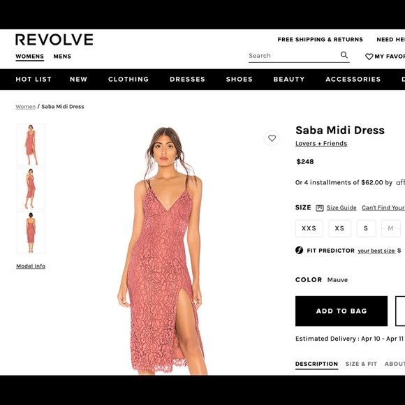 lovers and friends saba midi dress